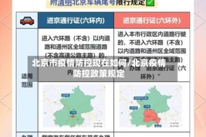 北京市疫情防控现在如何/北京疫情防控政策规定