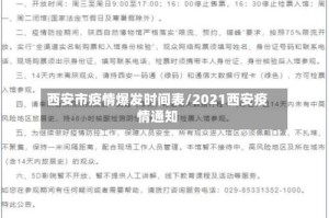 西安市疫情爆发时间表/2021西安疫情通知