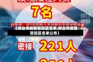 【邢台市疫情管控区名单,邢台市疫情管控区名单公布】