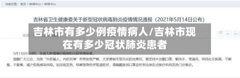 吉林市有多少例疫情病人/吉林市现在有多少冠状肺炎患者-第2张图片